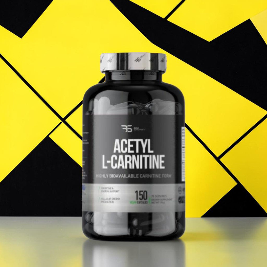Basic Supplements Acetyl L-Carnitine Pro acetil L-karnitin suplement 150 vegan kapsula.