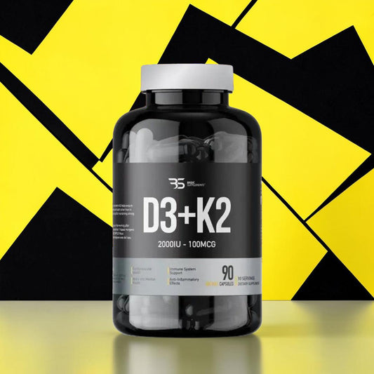Basic Supplements D3K2 vitamin D3 K2 suplement 90 softgel kapsula.