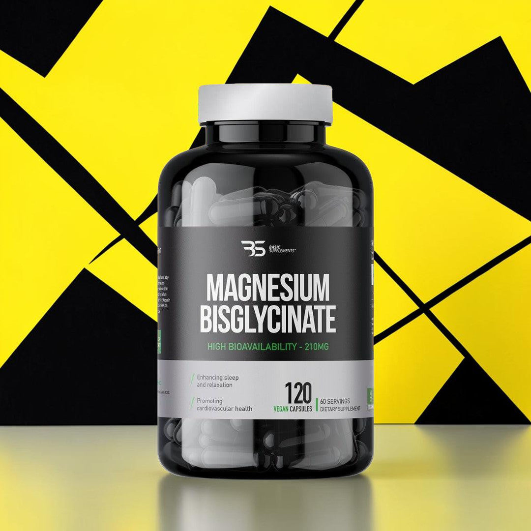 Basic Supplements Magnesium Bisglycinate magnezijum bisglicinat suplement 120 kapsula.