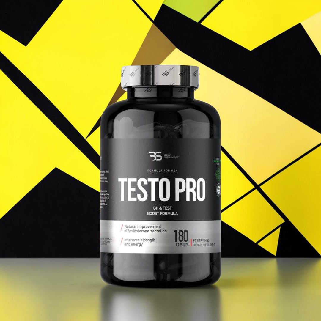 Basic Supplements Testo Pro suplement za podršku testosteronu 180 kapsula.
