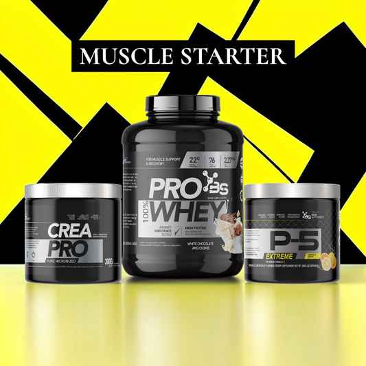 Basic Supplements paket Crea Pro 300g Pro Whey P-5 Pre Workout Powder 300g.